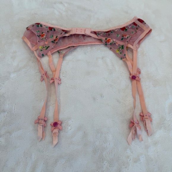 New! For Love & Lemons Eloise Embroidered Floral Dot Garter Belt 31673 - Picture 11 of 13